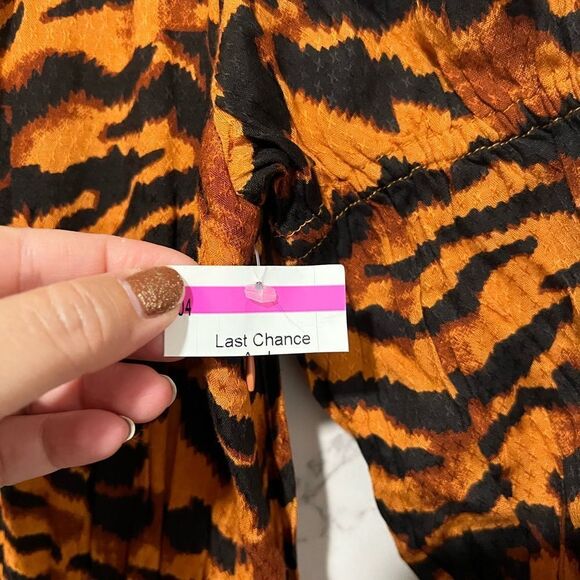 WALTER BAKER Yosline gathered tiger-jacquard midi dress 2 - Picture 6 of 14